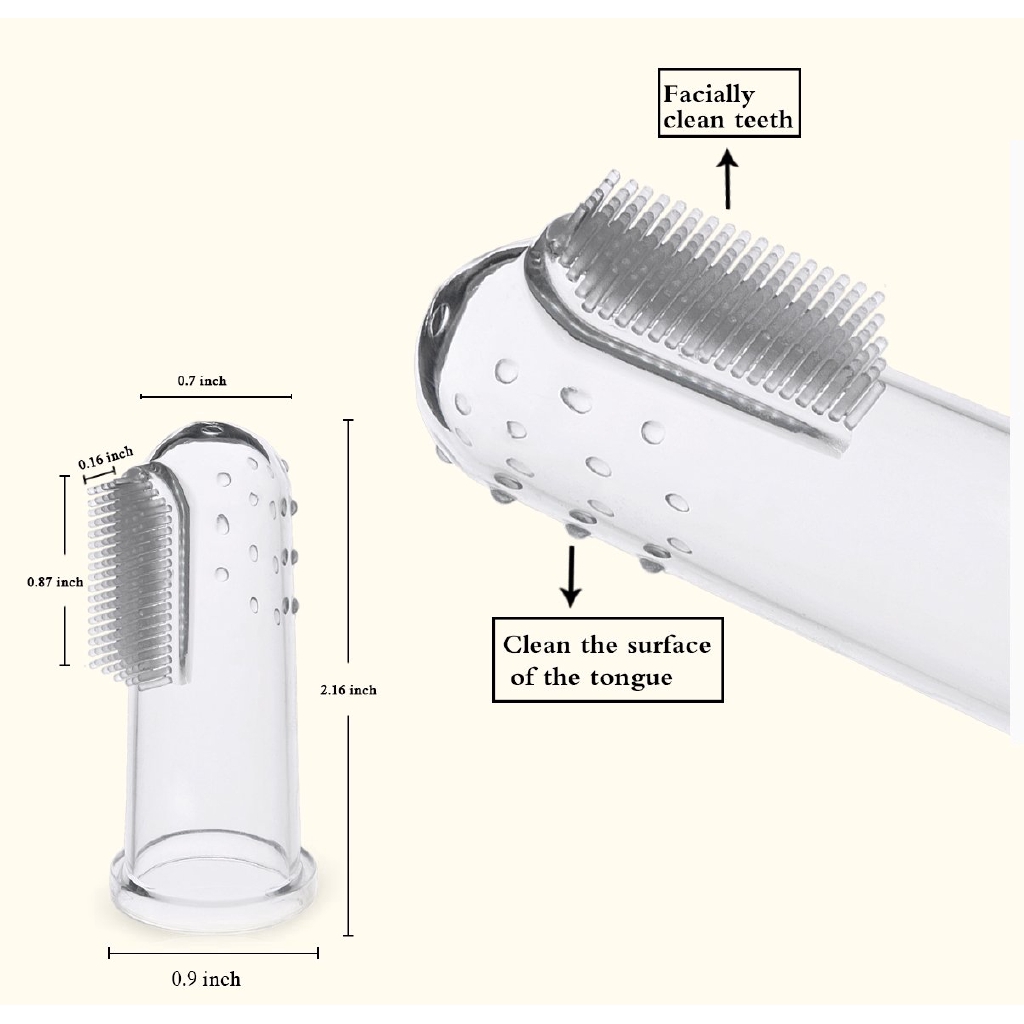 Bàn chải đánh răng bằng silicone cho trẻ sơ sinh