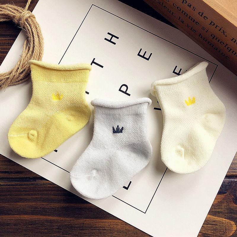 Vớ Cotton Trơn Mỏng Mùa Xuân Thu Cho Bé Sơ Sinh 0-3 - 6-12 Tháng 1 Tuổi 3 Tuổi
