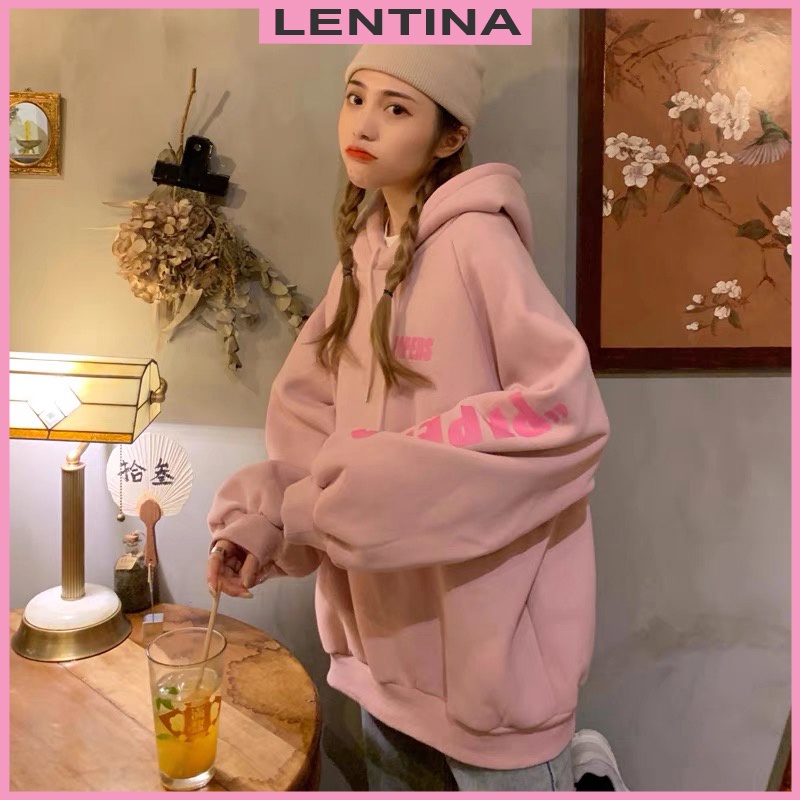 Áo hoodies nữ - Áo khoác nỉ form rộng chất dầy dặn có mũ hàng Quảng Châu cao cấp | BigBuy360 - bigbuy360.vn