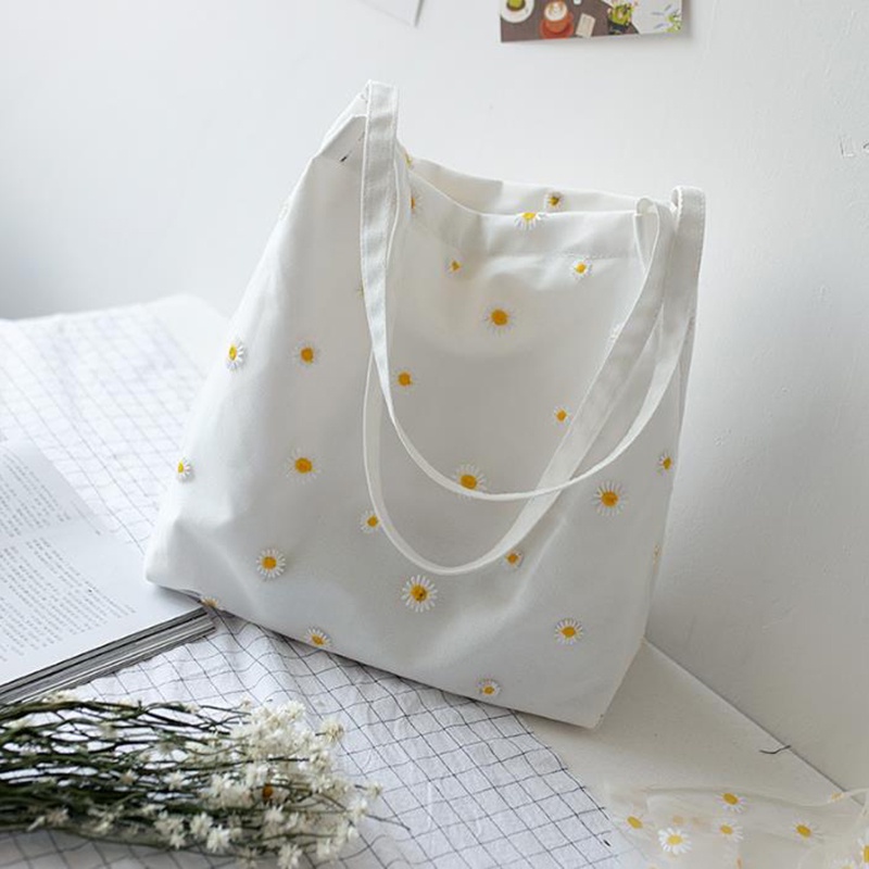 Túi Vải Lanh Cotton Đeo Vai Phong Cách Cổ Điển Dành Cho Nữ