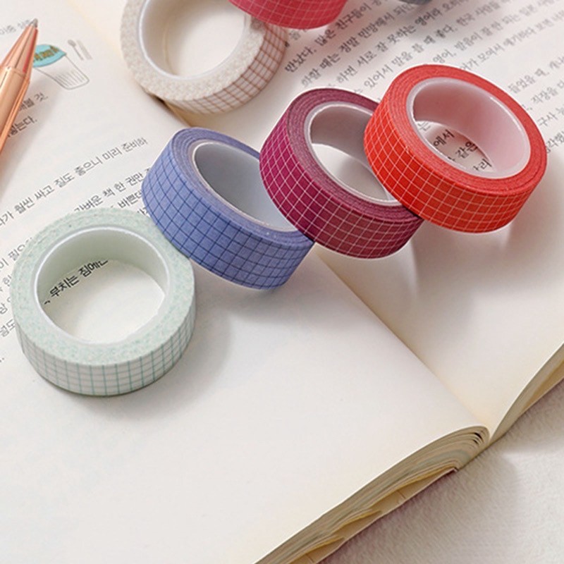 Cuộn grid washi tape 10m