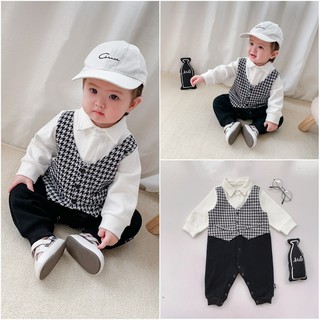 [MUA 1 ĐƯỢC 3]Áo Body Liền Giả Set 3 Chi Tiết Cho Bé Trai - Bộ Đồ Body Công Tử Giả Set Từ 3 Tháng-3 Tuổi - Candy House