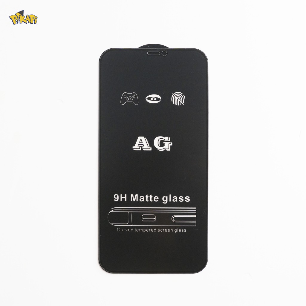 Kính cường lực iPhone AG Fullbox cao cấp độ cứng 9H dán full màn không cấn, chống bám vân tay PIKAPI Phụ Kiện Chính Hãng