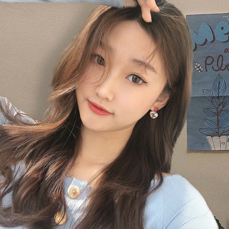 Bông tai hình trái tim phong cách Hàn Quốc dành cho nữ