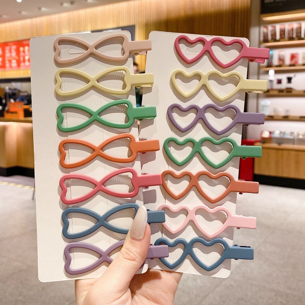 Set 3 kẹp tóc MIHAN1 nhiều màu sắc thiết kế hình học dễ thương