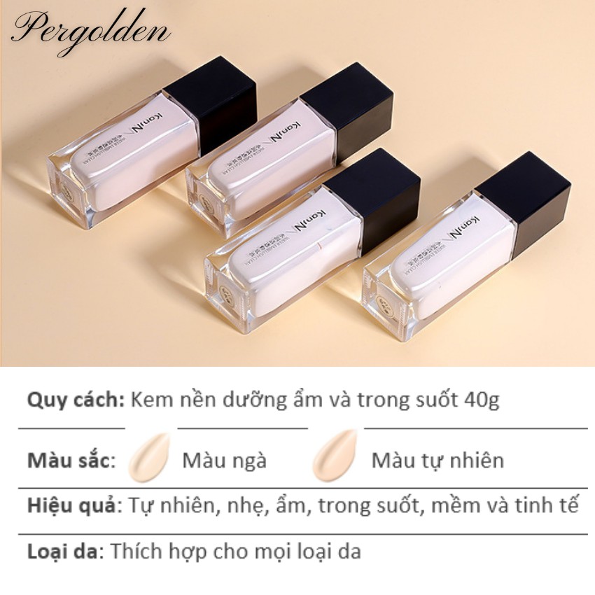 Kem Nền Che Khuyết Điểm Dạng Lỏng 40g KanJN Màu Ngà, Màu Tự Nhiên, Dưỡng Ẩm cho da Pergolden  KA037 | BigBuy360 - bigbuy360.vn