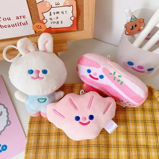 Móc Khóa Thỏ Nhồi Bông Hàn Quốc Dễ Thương
