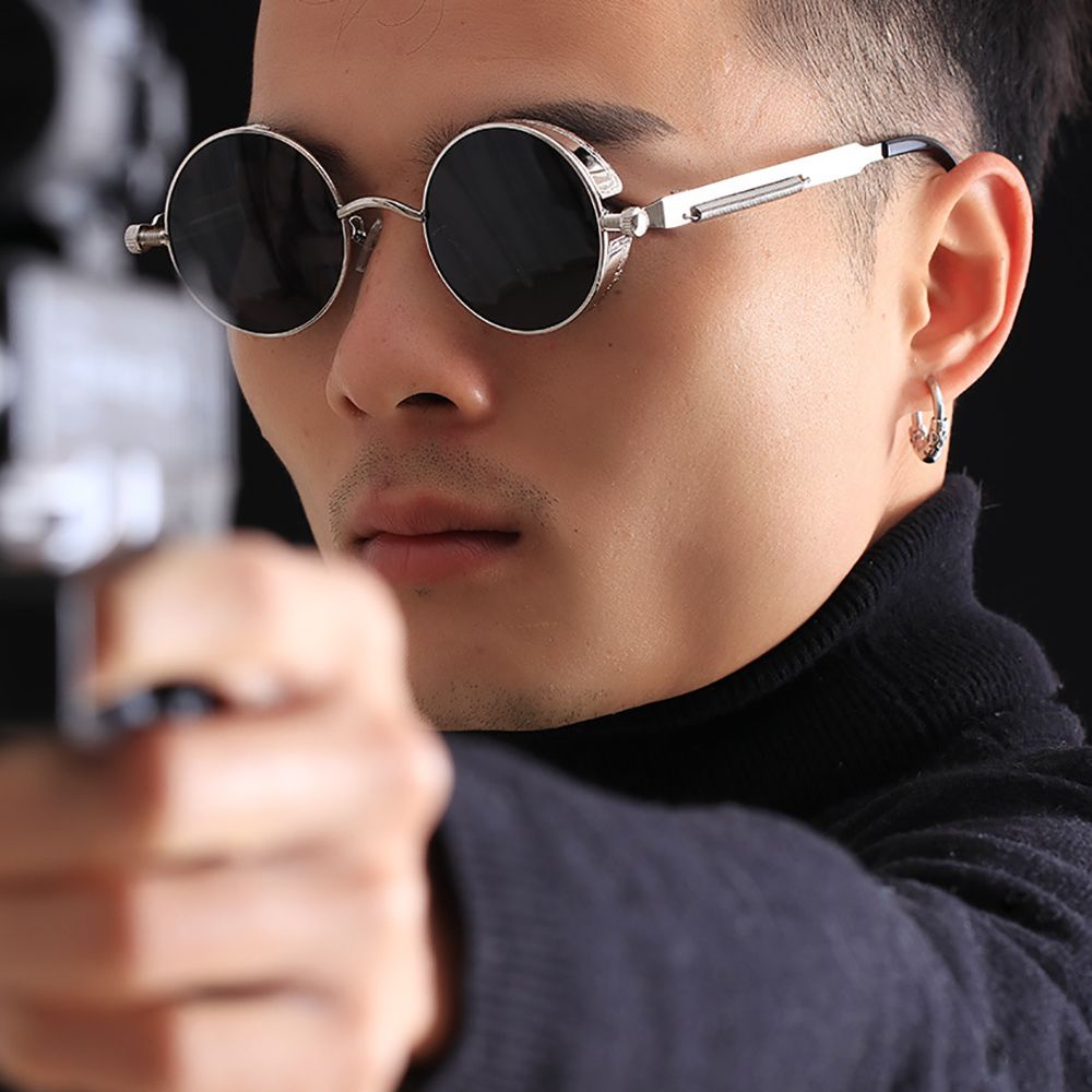 Bông tai tròn bằng thép không gỉ mẫu rồng phong cách hiphop thời trang cho nam