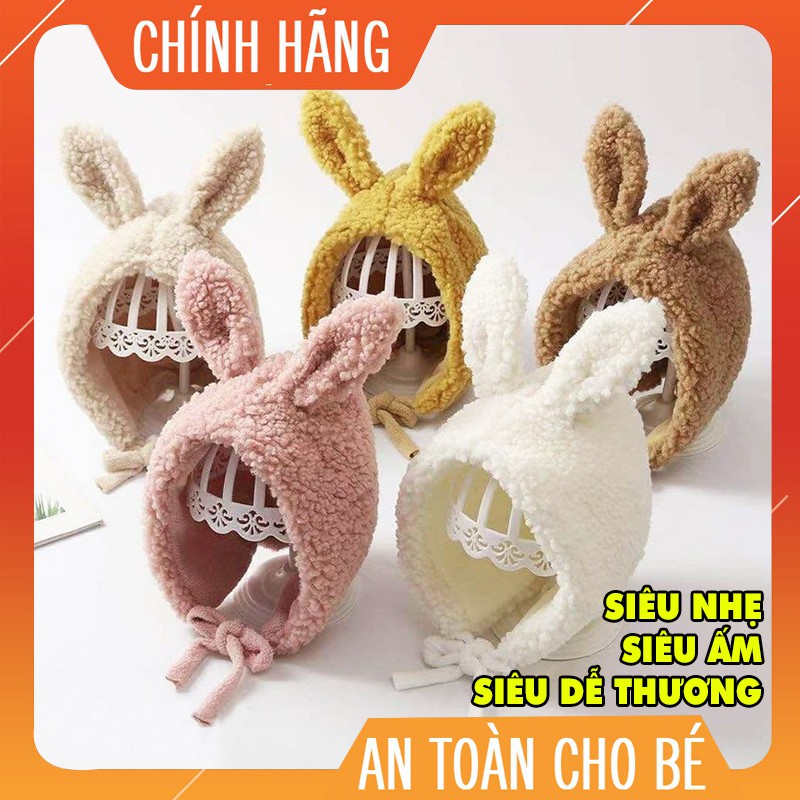 Mũ Len Siêu Nhẹ, Siêu Ấm, Siêu Dễ Thương Cho Bé ❤️FREE SHIP❤️ Mũ Lông Cừu Tai Thỏ Cho Bé