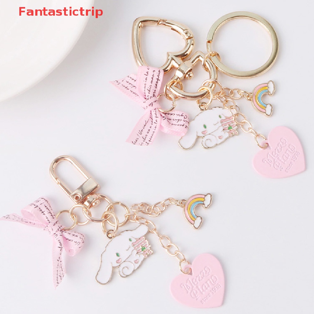 [Fantastictrip] Móc Khóa Xe Hơi / Túi Xách / Móc Khóa Hình Mưa Màu Hồng Dễ Thương Mới
