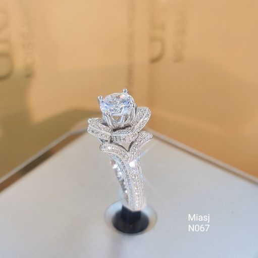 Nhẫn nữ bạc Ý S925 MiASJ N067 nạm đá cao cấp, sang trọng, lung linh