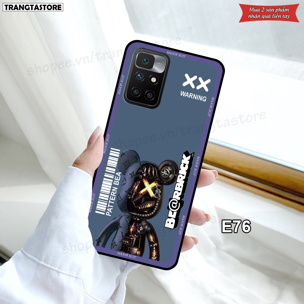 Ốp Xiaomi Redmi 10 in hình gấu Bearbrick,Metal Style,Doremon siêu dễ thương chất lượng