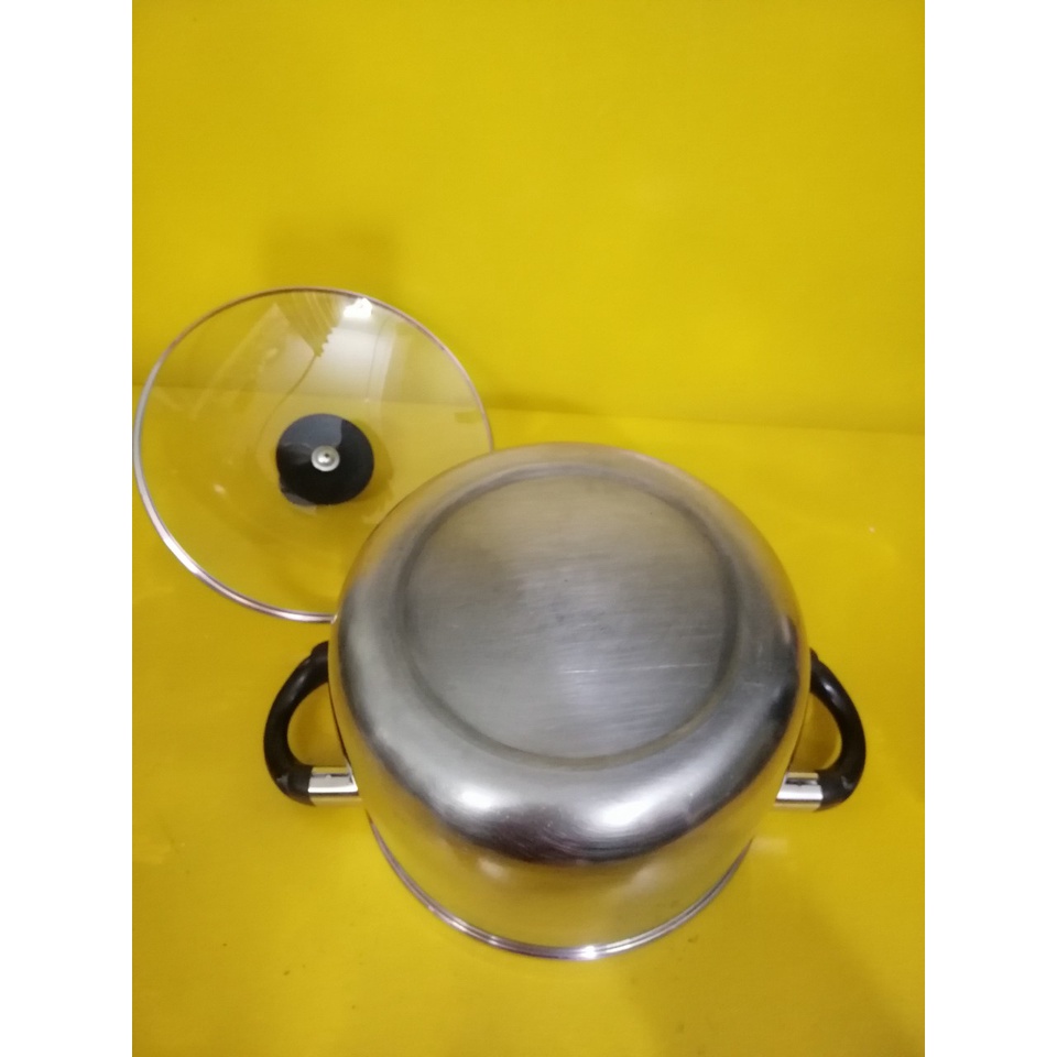 Nồi inox nội địa Nhật (made in Japan), size 22.5cm, cao 15cm (242), dùng được bếp từ