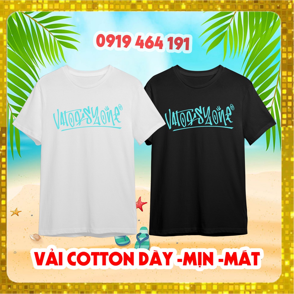 Áo thun văn toàn vato9 zone vải cotton dày, mịn mát, tay ngắn và form rộng