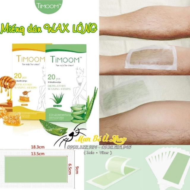 HỘP 20 Miếng Dán Wax Lông Timoom Hair Removal Hàng Nội Địa Trung Miếng dán sáp tẩy lông | WebRaoVat - webraovat.net.vn