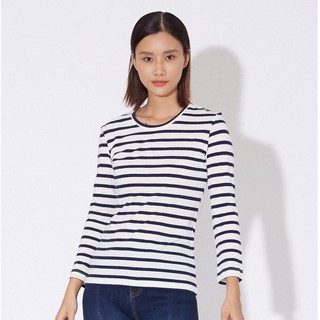 Thebluetshirt - the french classic t white navy - áo thun tay dài sọc trắng xanh navy