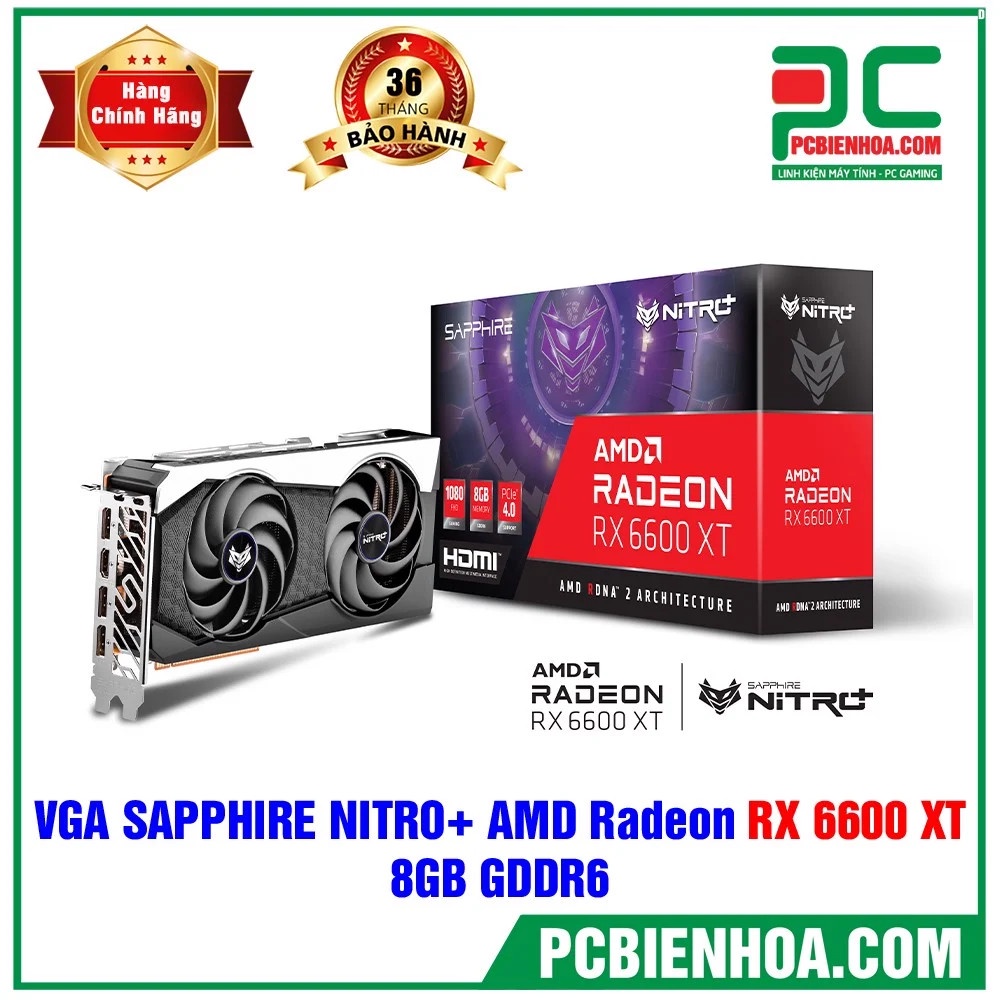 CARD MÀN HÌNH SAPPHIRE PULSE AMD RADEON RX 6600 XT GAMING OC 8GB GDDR6 thumbnail