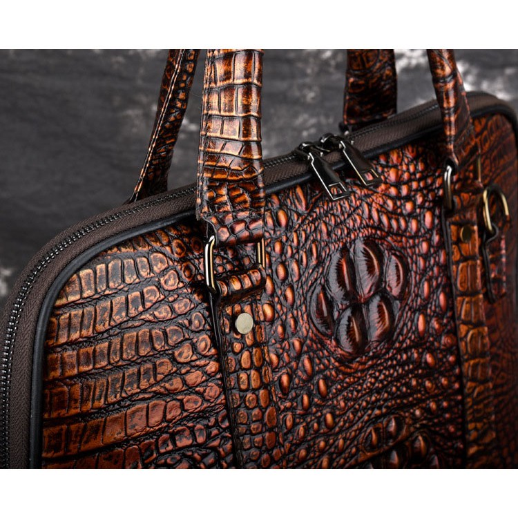 Cặp Tài Liệu Máy Tính Xách Tay Túi Xách Cho NamD02 + Da bò Vân Cá Sấu cao cấp | BigBuy360 - bigbuy360.vn