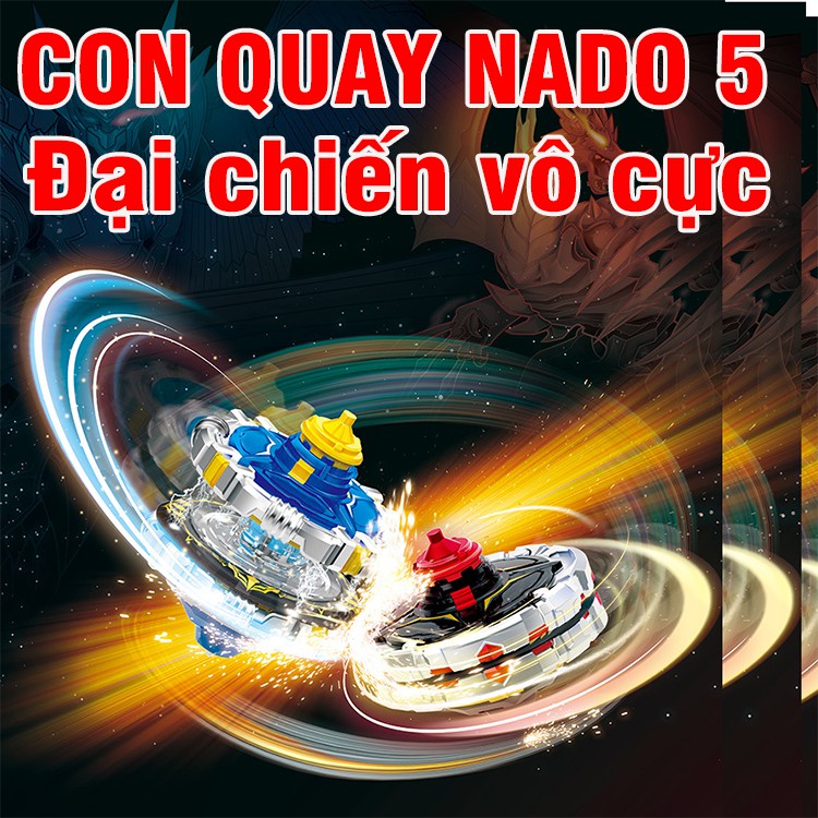 Con quay đồ chơi trẻ em Đại Chiến Vô Cực Infinity Nado 5 Thần Phong Giáp Chiến bằng hợp kim nhựa cao cấp hãng Auldey