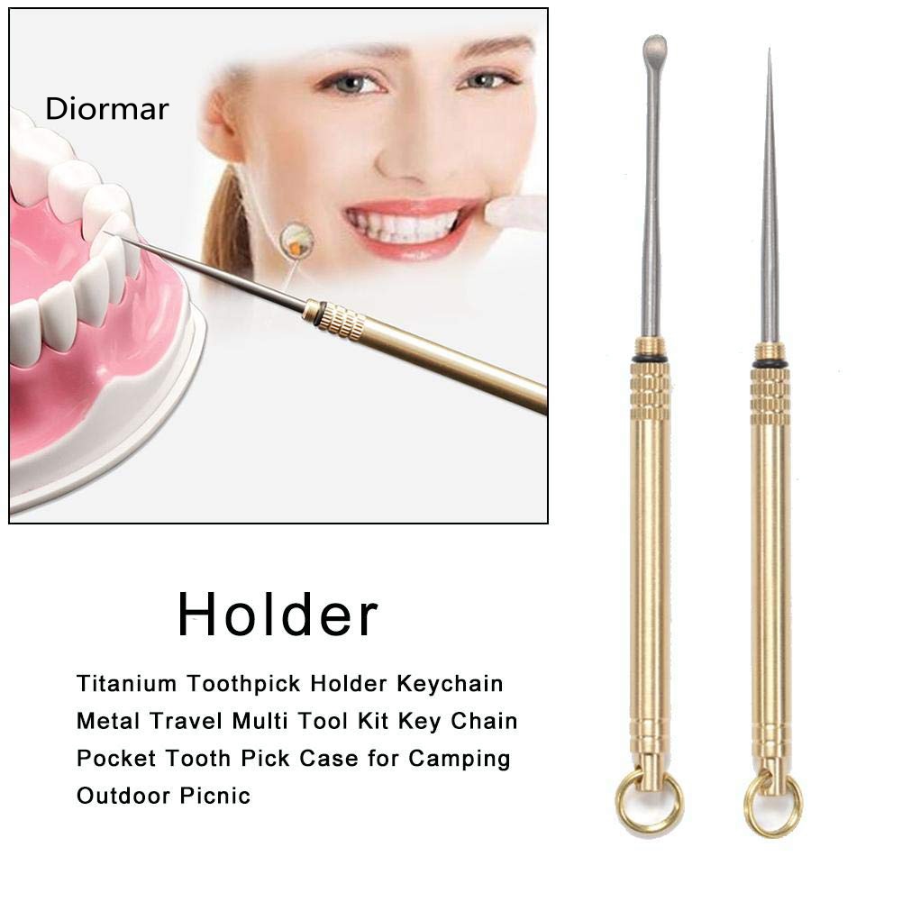 Dụng Cụ Lấy Ráy Tai Bằng Hợp Kim Titan Kèm Hộp Đựng Bằng Đồng Thau Chống Thấm Nước
