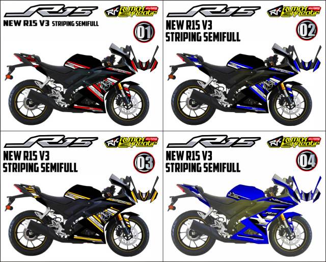 Miếng Dán Decal Trang Trí Xe Yamaha R15 V3 / New R15 2017-2019 X7