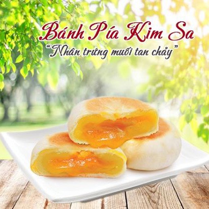 [ CƠ HỘI DÙNG THỬ ] 01 cái x 40gr Bánh pía Kim Sa đậu xanh Trứng Muối Tan Chảy - Tân Huê Viên