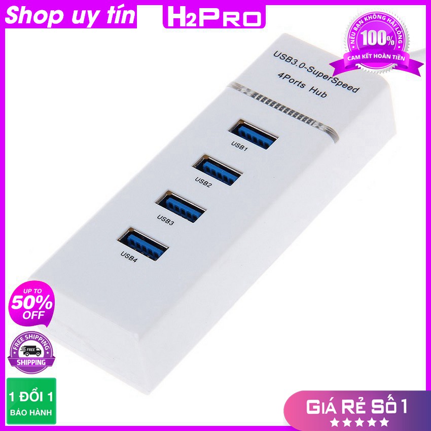 [RẺ VÔ ĐỊCH] Bộ chia 4 cổng USB 3.0 H2PRO, dây dài 30cm, truyền tải tốc độ cao 5GBPS