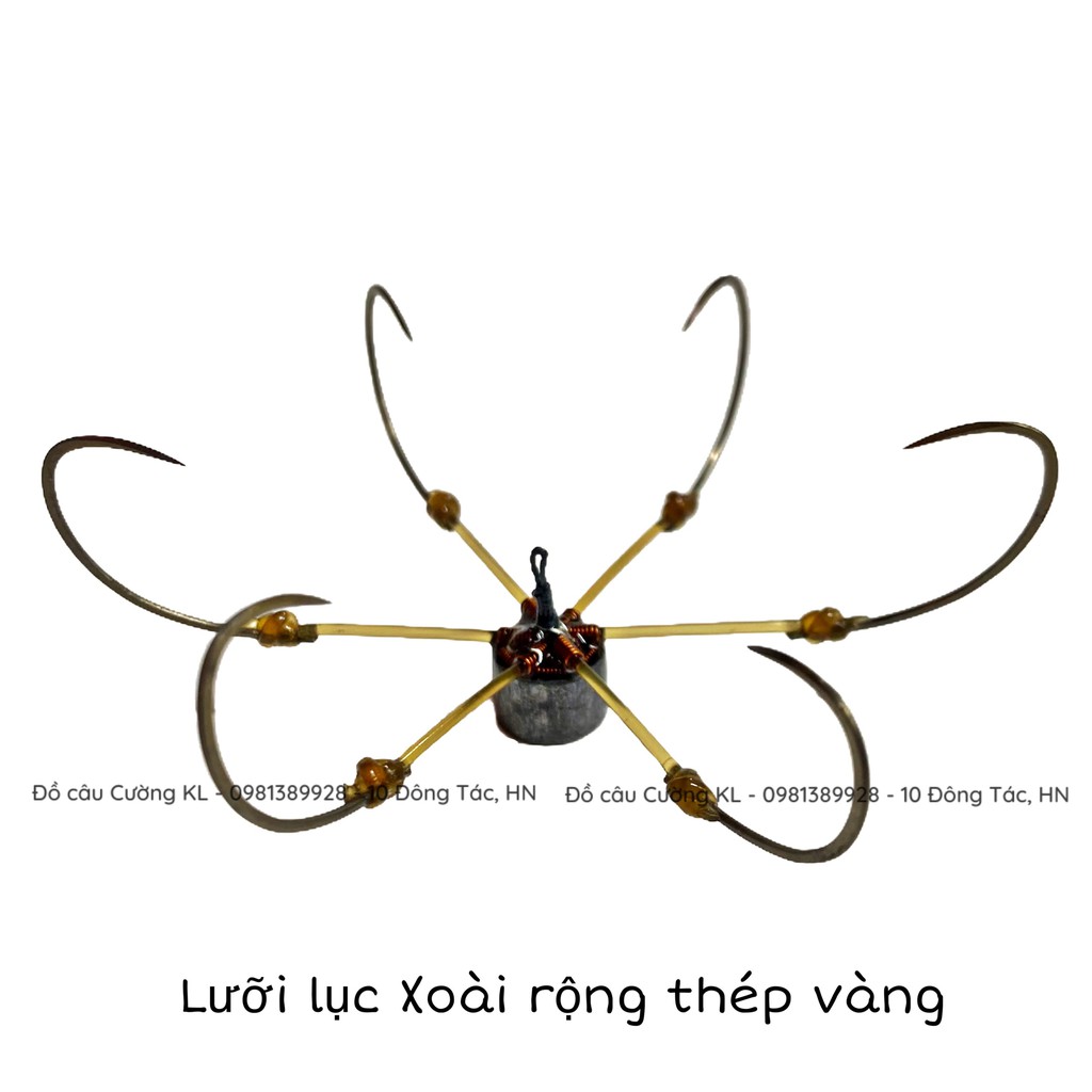 Lưỡi câu cá Xoài rộng vàng