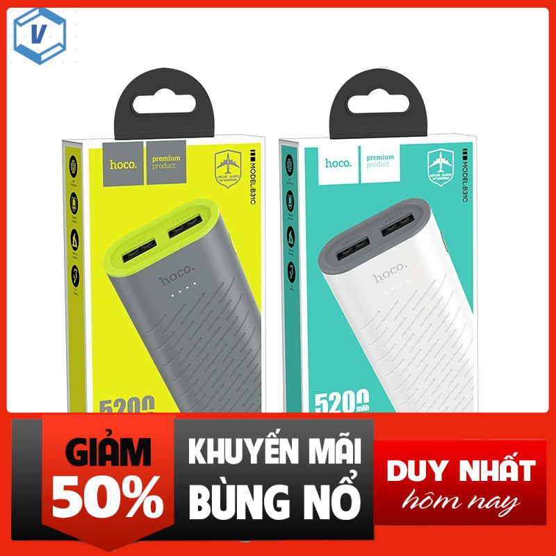Sạc dự phòng 5200mah mini Hoco B31c hàng chính hãng