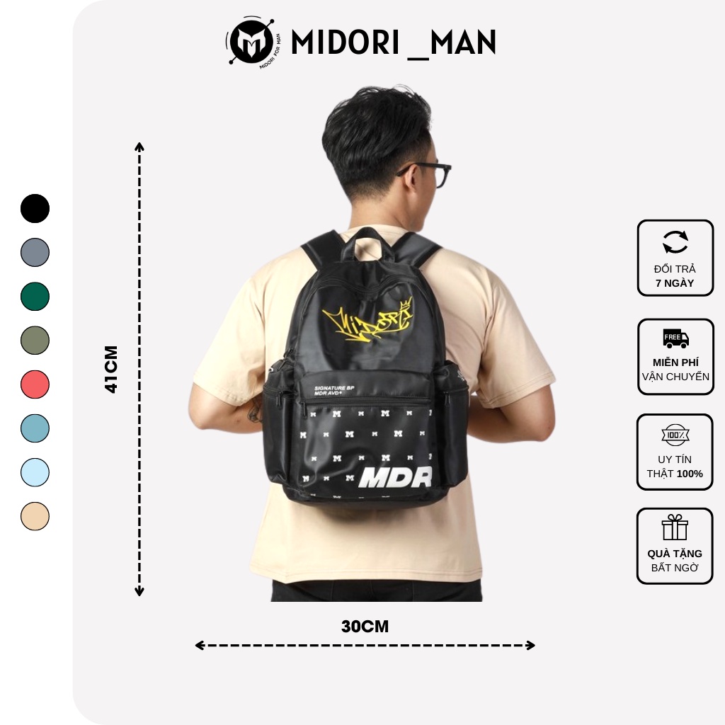 Balo Đi Học Nam Nữ Đựng Laptop Thời Trang Unisex Du Lịch Chống Nước season 5 Midori For Man