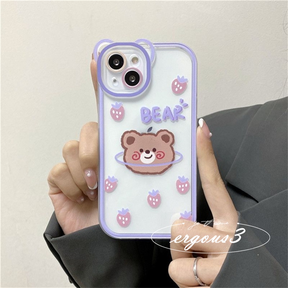 Ốp Điện Thoại Mềm Họa Tiết Gấu / Thỏ Đáng Yêu Cho iPhone 14 13 12 11 Pro Max SE2020 X XR Xs Max 7 8 6 6s Plus
