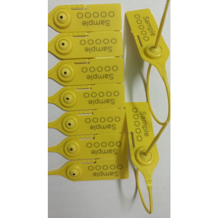40 chiếc Seal nhựa niêm phong dạng tròn trơn thẳng 40cm khóa kim loại in seri liên tục