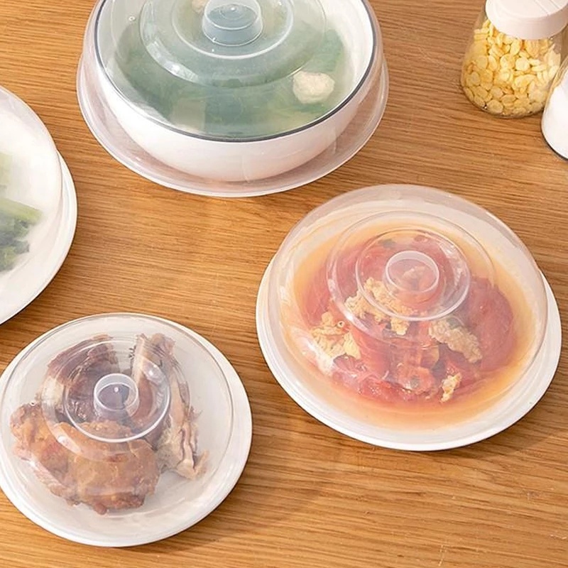 Nắp Đậy Thực Phẩm Hình Tròn Trong Suốt Chống Dầu Có Thể Tái Sử Dụng