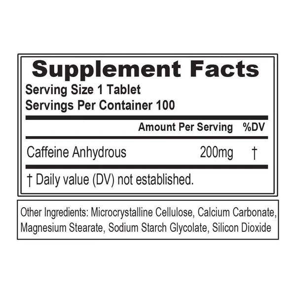 Viên Uống Tăng Sức Mạnh EVL Caffeine 100 Viên Chính Hãng