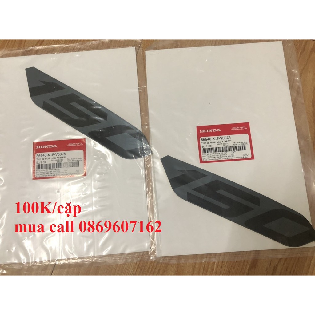 Tem Chữ 150 xe Air Blade 2020