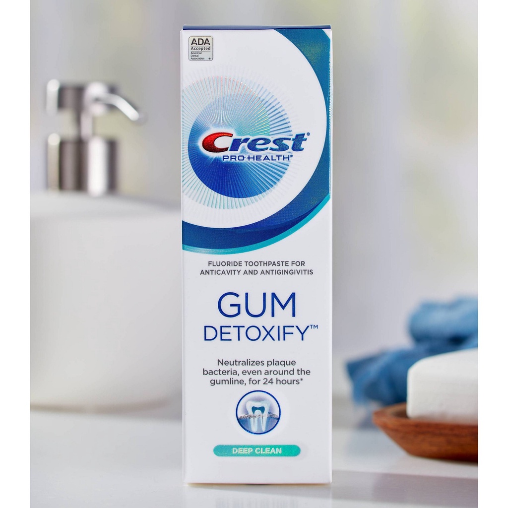 [NK Mỹ] Kem đánh răng Crest Gum detoxify Deep Clean I Gentle - TD Shop
