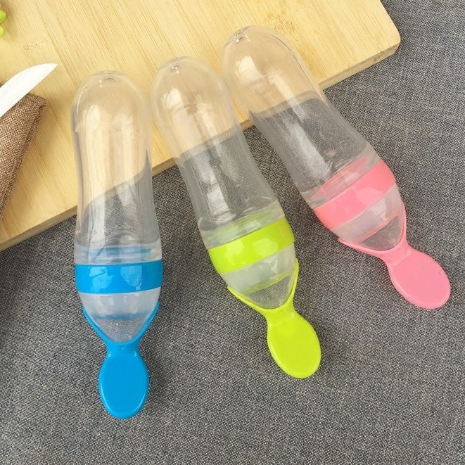 Bình sữa thìa hỗ trợ ăn dặm cho bé, bình thìa silicon cao cấp, đa năng, tiện lợi cho mẹ và bé
