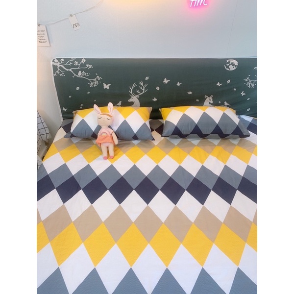 Bộ ga gối Cotton Living gồm 1 ga và 2 vỏ gối đầu( 100% cotton)