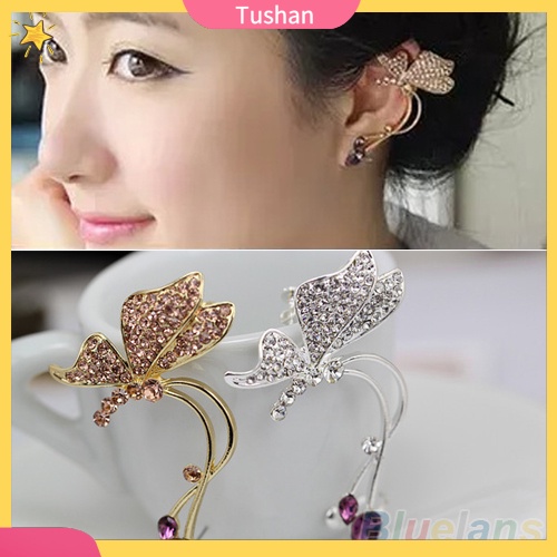 Hoa tai hình bướm đính đá lấp lánh thanh lịch cho nữ