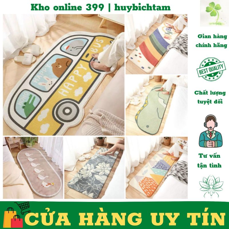 [RẺ VÔ ĐỊCH] thảm chân giường lông cừu 50x120cm cho phòng ngủ, trang trí nhà cửa, thảm chùi chân decor phòng