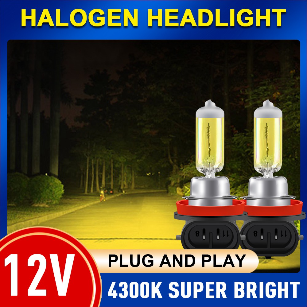 2 chiếc bóng đèn pha Halogen H1 H3 H4 H7 H8 H9 H11 HB3 HB4 55W 12V 3000K cho xe hơi  loại bóng đèn halogen