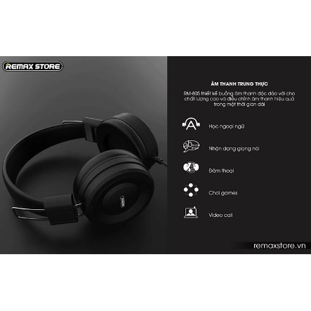 Tai nghe Headphone Remax RM-805 nhận dạng giọng nói
