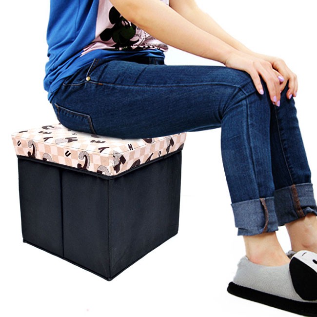 [Giao màu ngẫu nhiên] Ghế đựng đồ đa năng vuông (Nhập khẩu và phân phối bởi Hando)