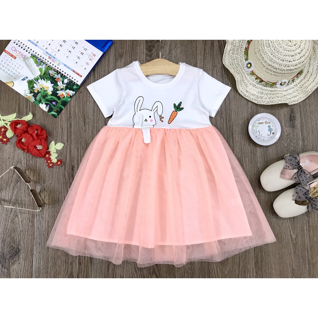 ĐẦM THUN VOAL IN THỎ