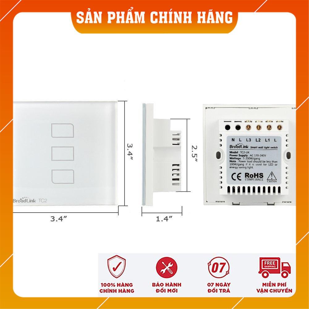 CÔNG TẮC BROADLINK TC2 CHUẨN EU 1 NÚT HÌNH VUÔNG