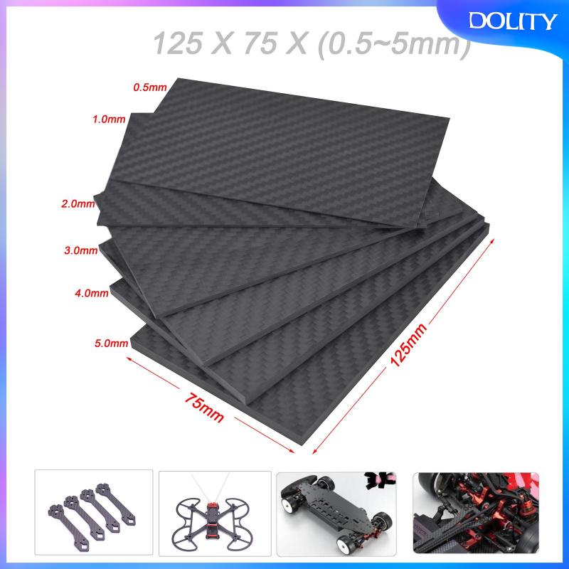 Tấm Sợi Carbon Thẳng 0.5mm / 1mm / 2mm / 3mm Cho Khung Ảnh 125x75x0.5mm