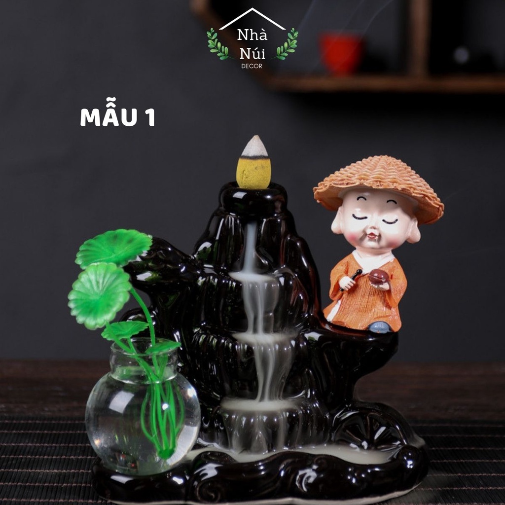 Thác khói trầm hương tự nhiên khói tỏa ngược tiểu cảnh thư giãn, khử khuẩn, giảm stress, an nhiên, trầm hương cao cấp T5