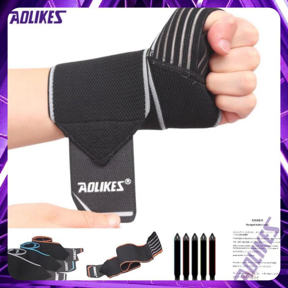 AOLIKES HW 1540 - 1 đôi - Găng tay cuốn hở ngón, chuyên gym ,chính hãng.