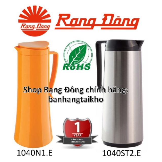 Phích giữ nhiệt Rạng Đông cao cấp 1 lít (6 màu - Inox),..