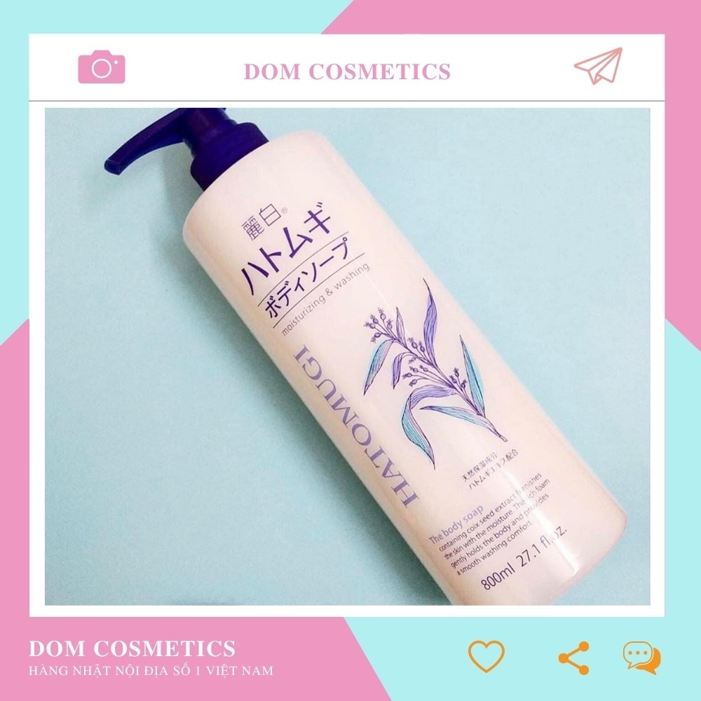 Sữa Tắm Dưỡng Da Hatomugi Moisturizing Washing 800ml Nội Địa Nhật